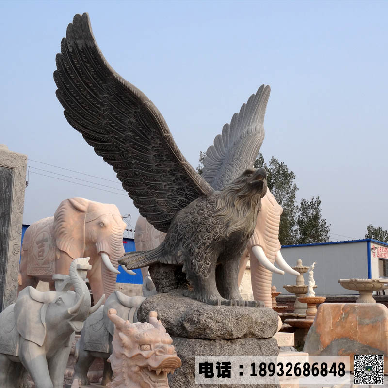天然大理石石雕动物雕塑供应厂家 支持定制石雕老鹰图片造型 动物石雕雕塑免费报价